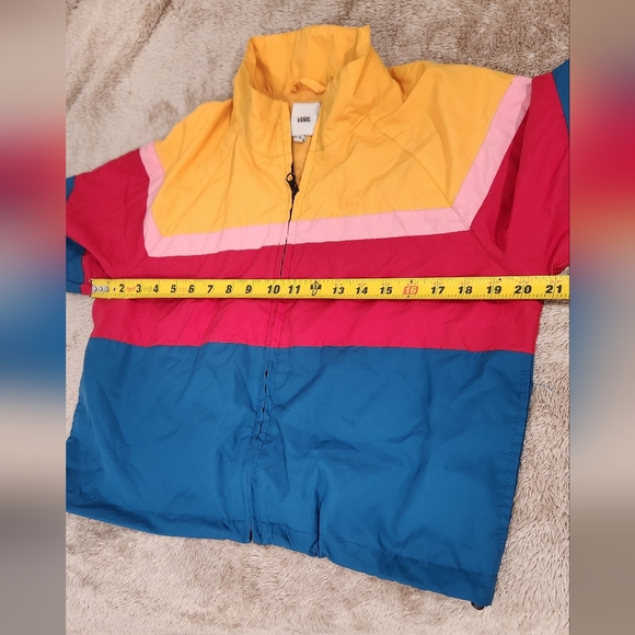 Vans Primary Colorblock Crop Windbreaker Jacket - Picture 3 of 8